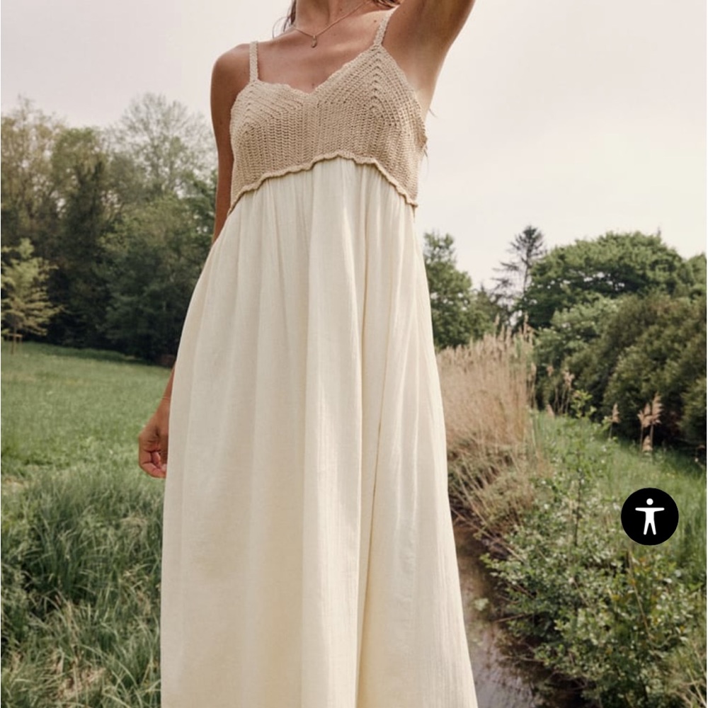 Zara Combination crochet dress